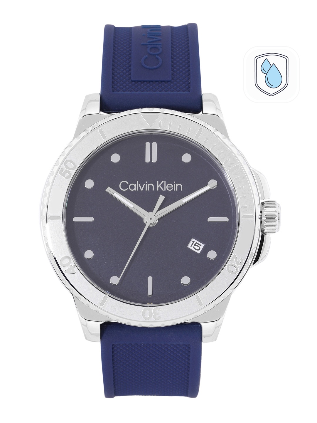 

Calvin Klein Men Solid Dial Analogue Watch 25200206, Navy blue