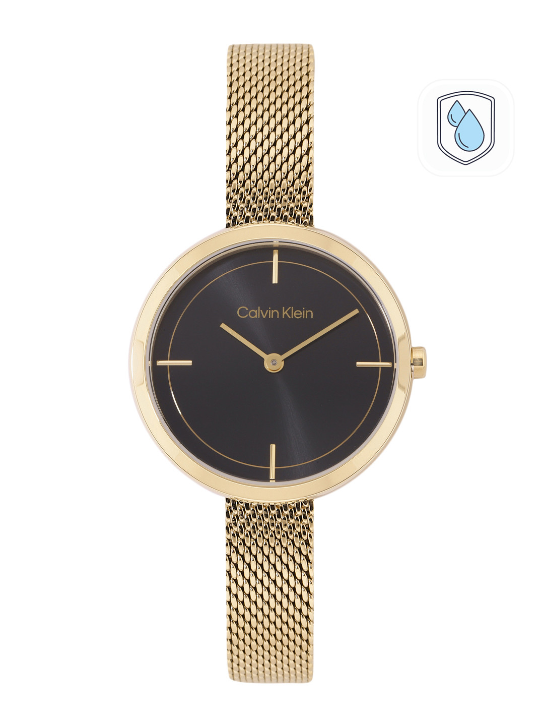 

Calvin Klein Women Iconic Stainless Steel Bracelet Style Analogue Watch 25200186, Black