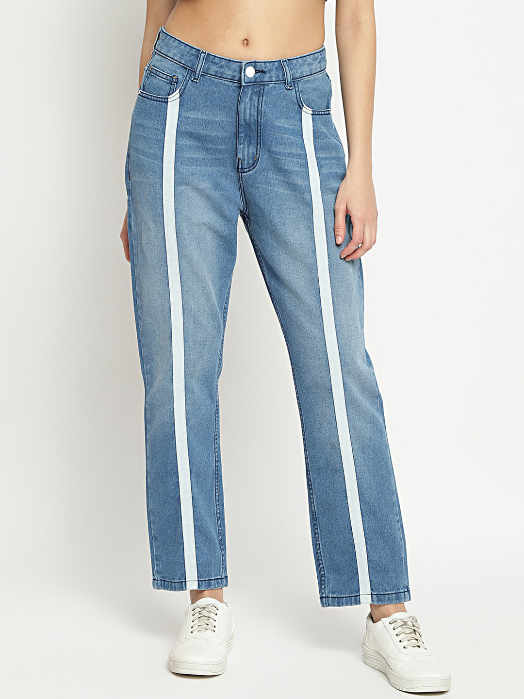 

Belliskey Women High-Rise Light Fade Non Stretchable Jeans, Blue