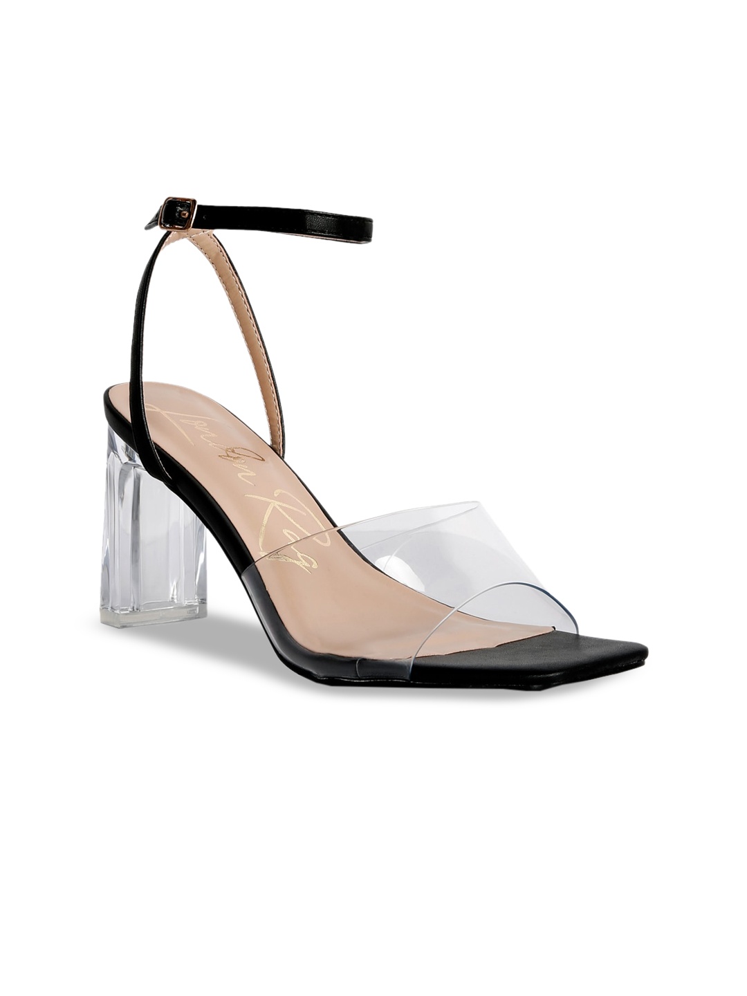 

London Rag Women Ankle-Loop Block Heels, Black