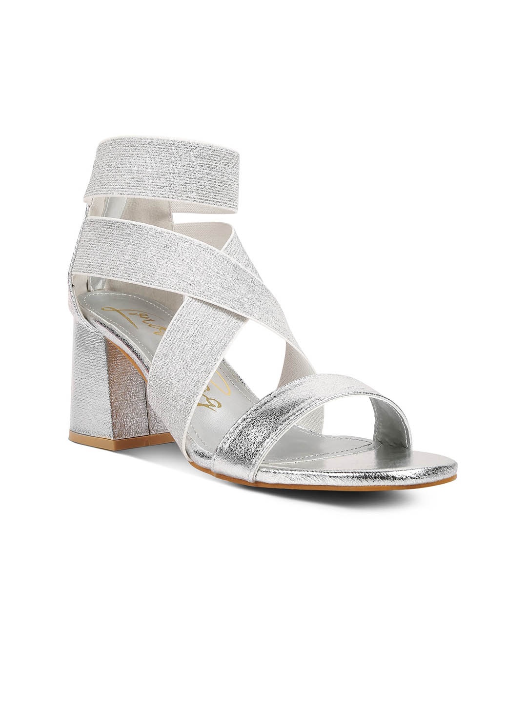 

London Rag Women Party Block Heels, Silver