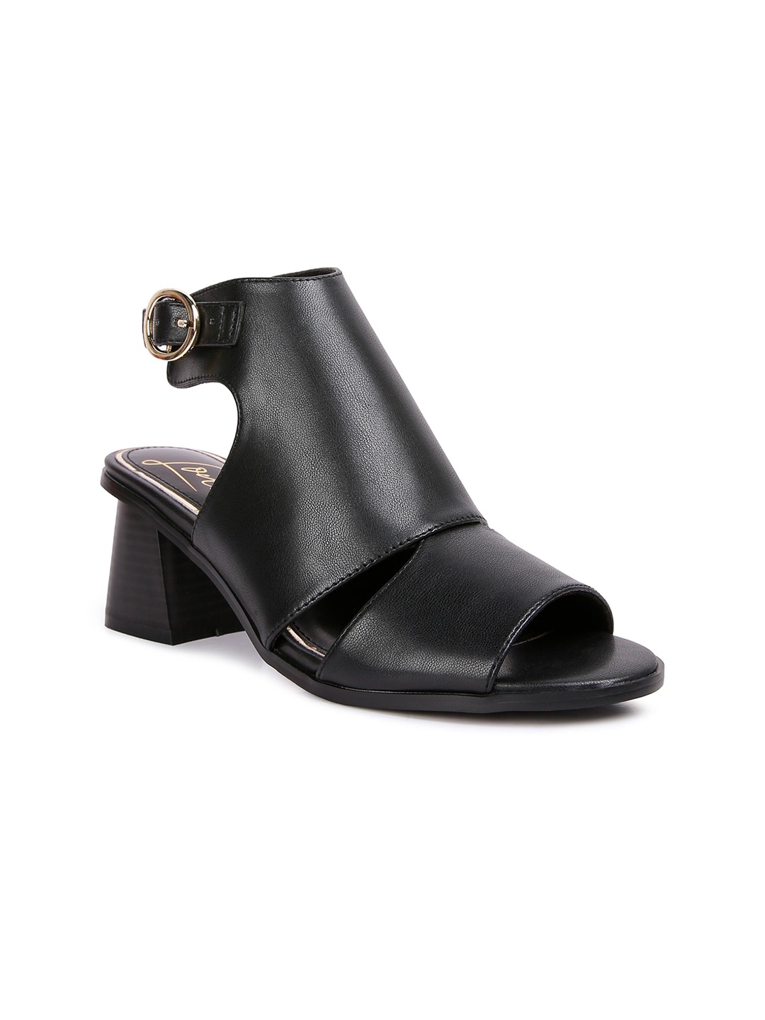 

London Rag Women Block Heels with Buckles, Black
