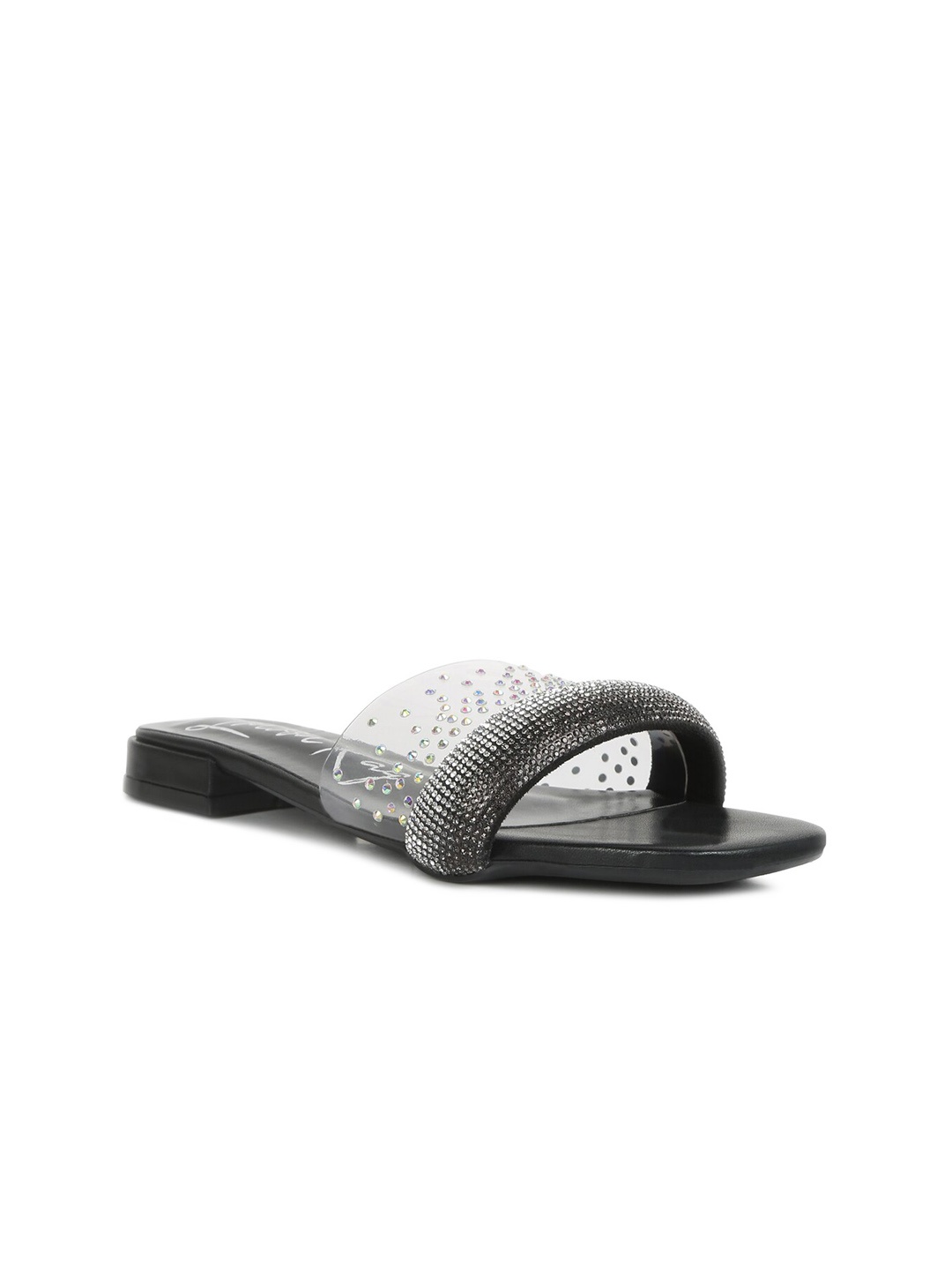 

London Rag Women Embellished Party Block Heels, Black