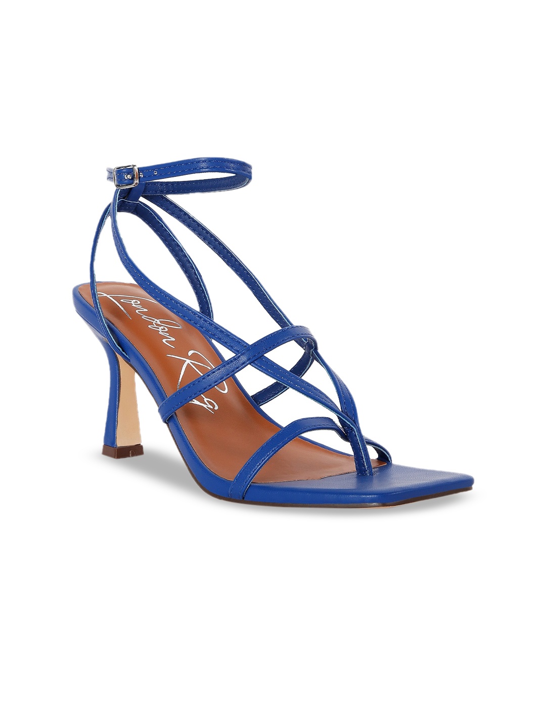

London Rag Women Ankle Loop Stiletto Heels, Blue