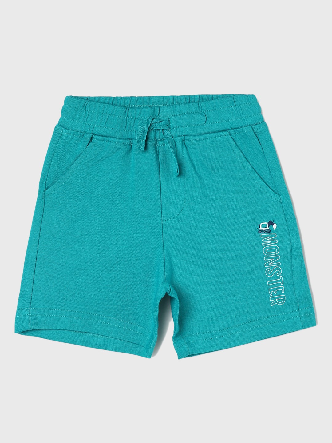 

Juniors by Lifestyle Boys Printed Mid-Rise Cotton Shorts, Turquoise blue