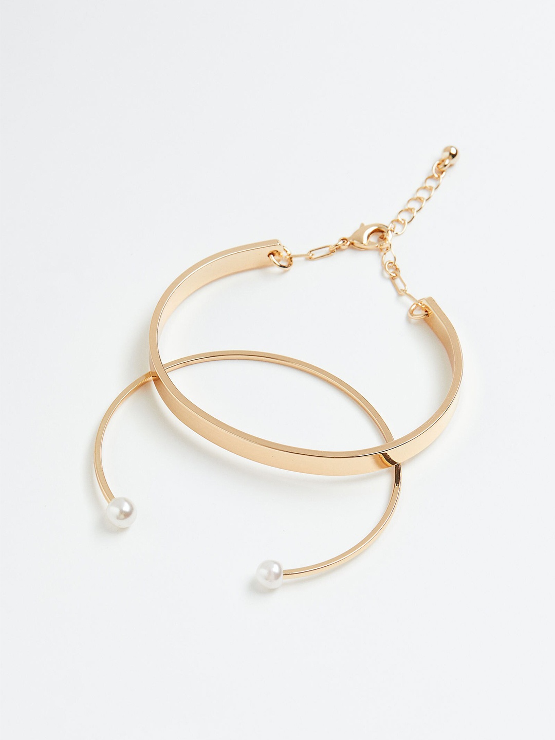 

H&M Women 2-Pack Bracelets, Gold