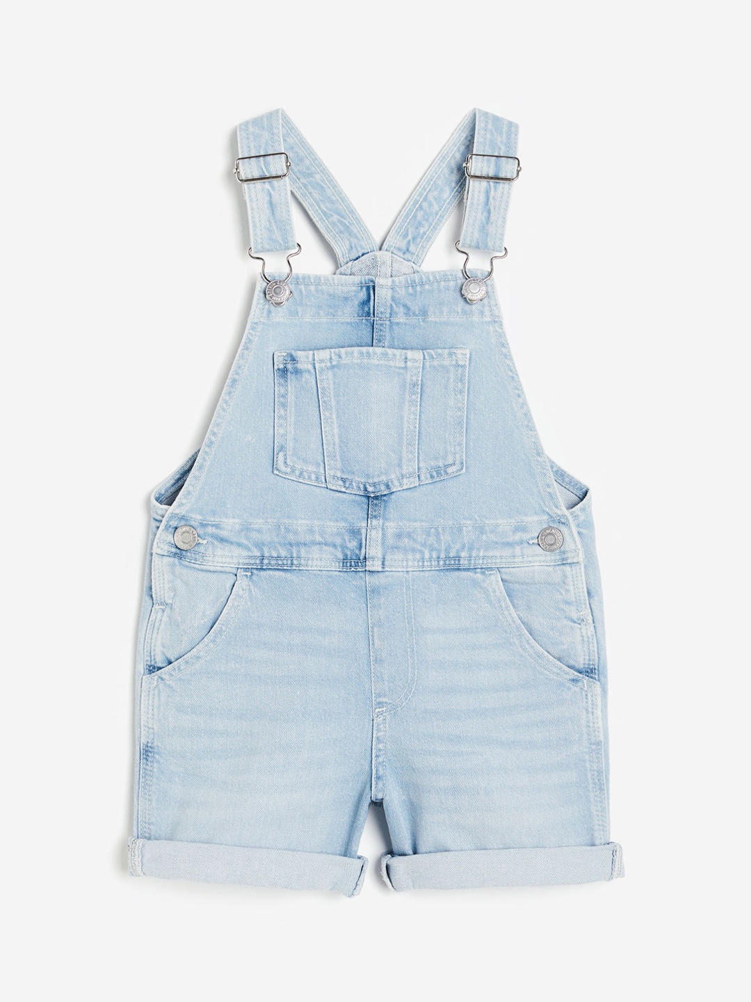 

H&M Girls Denim Dungaree Shorts, Blue