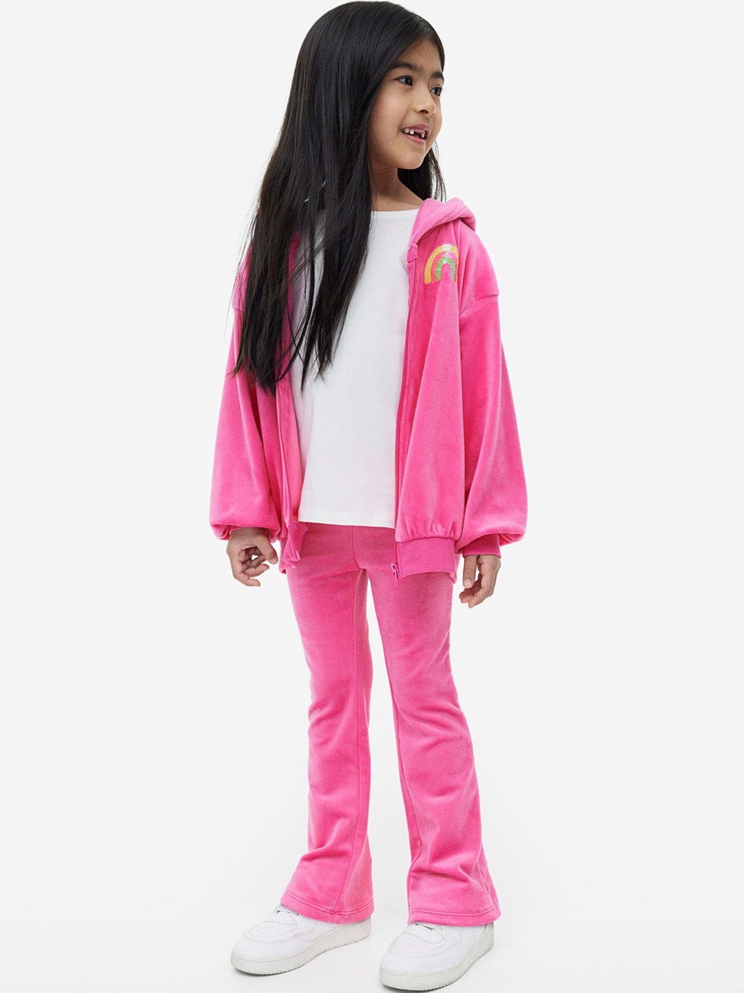 

H&M Girls Flared Leggings, Pink
