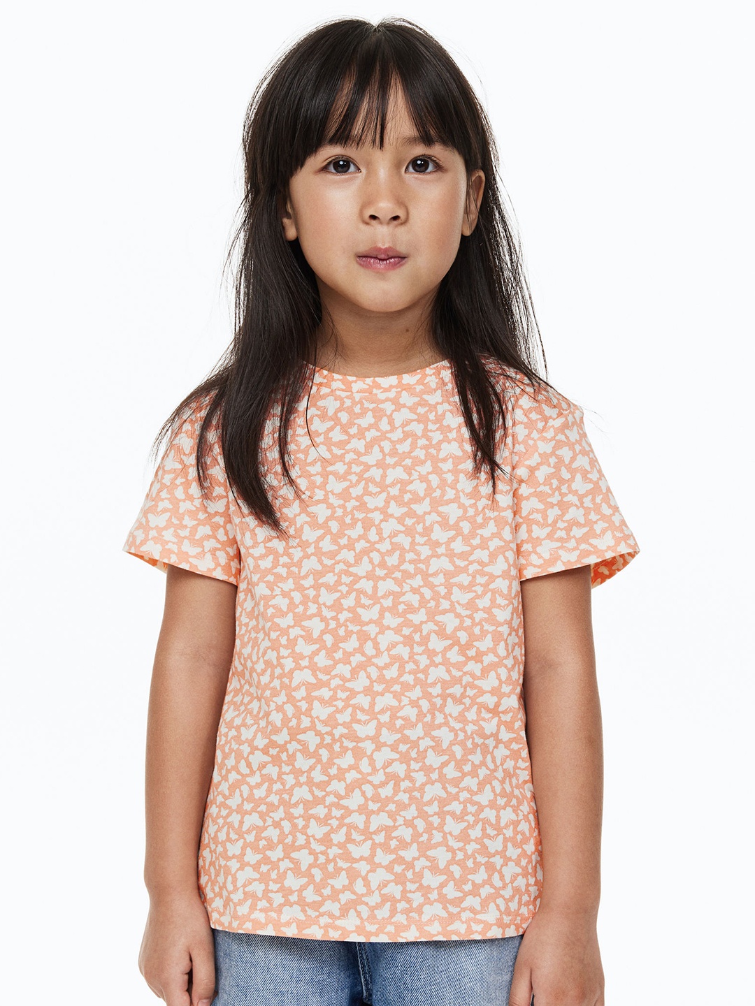 

H&M Girls Printed T-Shirt, Peach