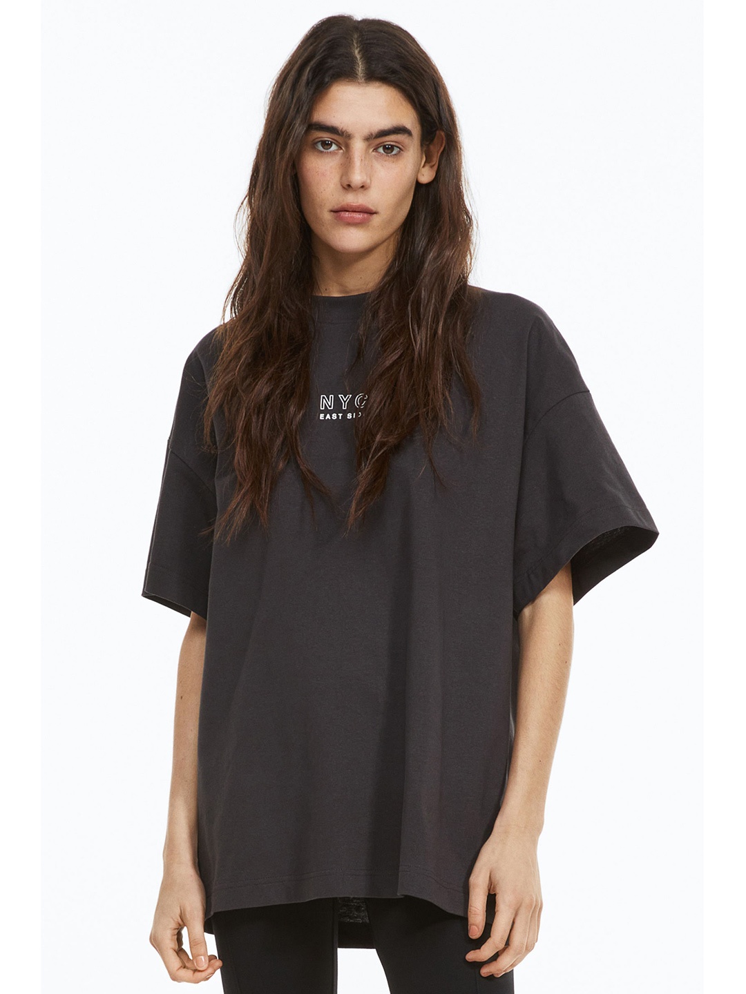 

H&M Women Oversized T-Shirt, Grey