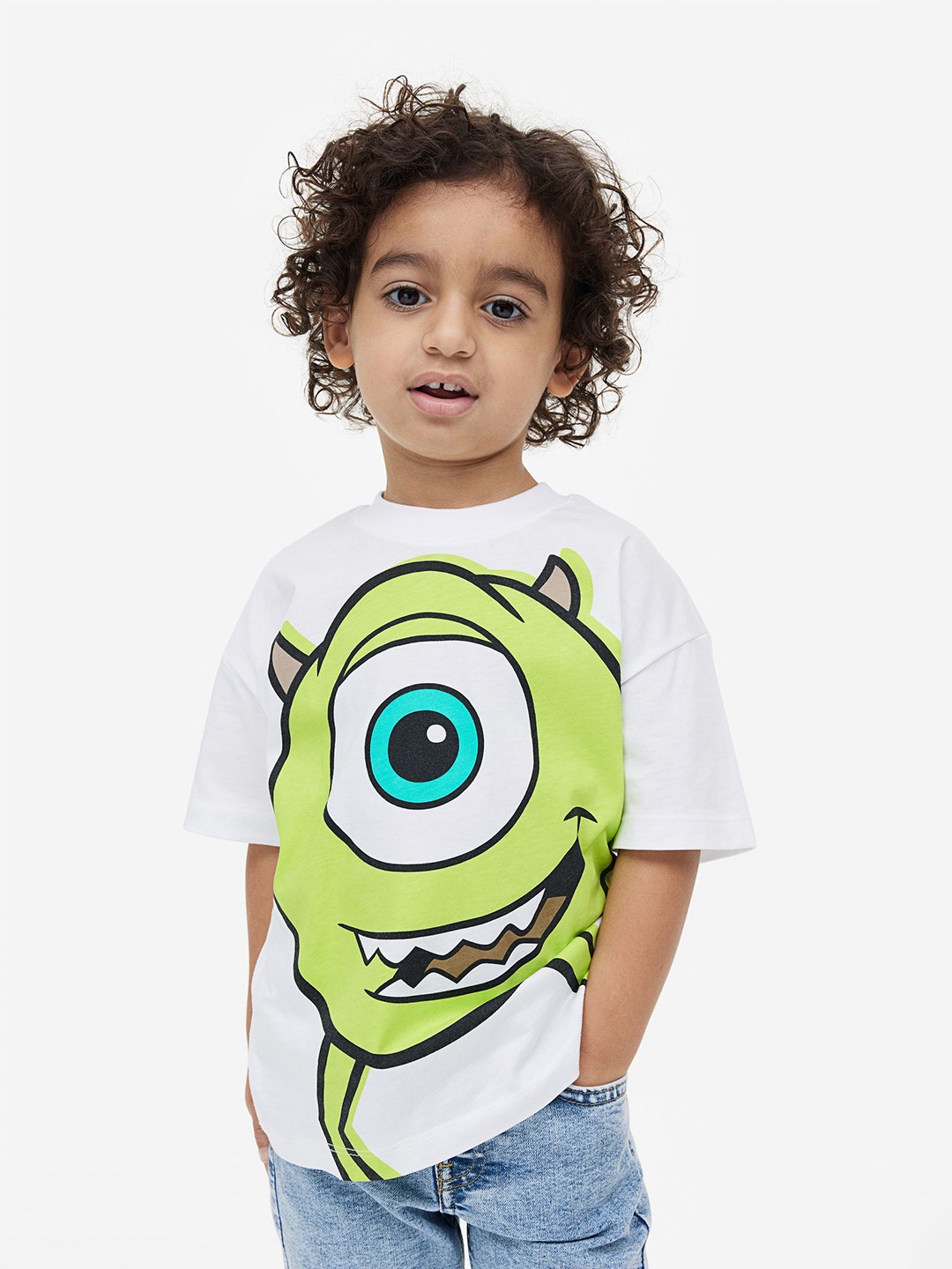 

H&M Boys Printed Oversized T-Shirt, White