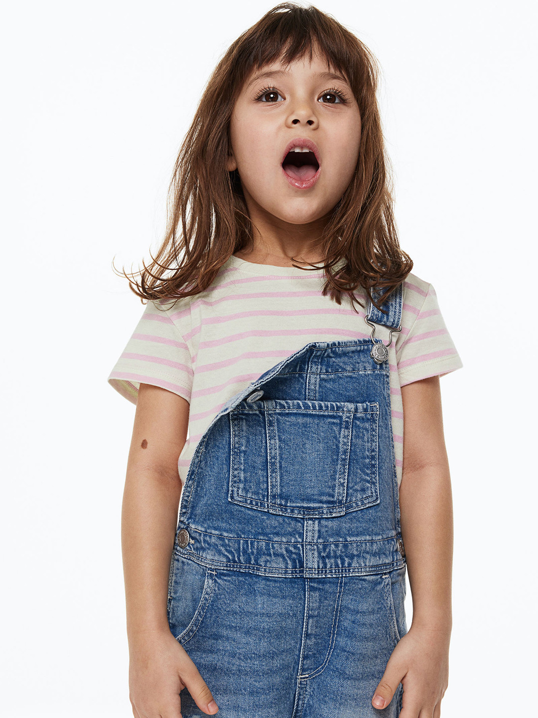 

H&M Girls 5-Pack Cotton T-Shirts, White