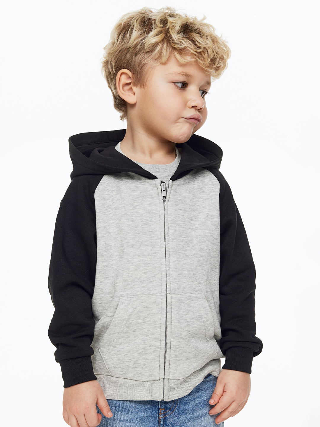 

H&M Boys Hooded Jacket, Grey