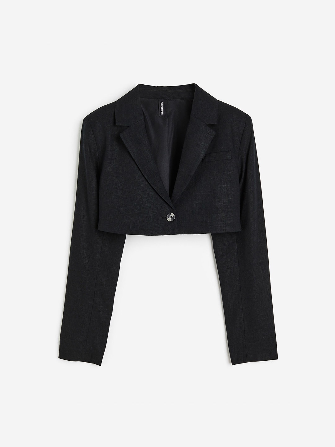 

H&M Women Cropped Blazer, Black