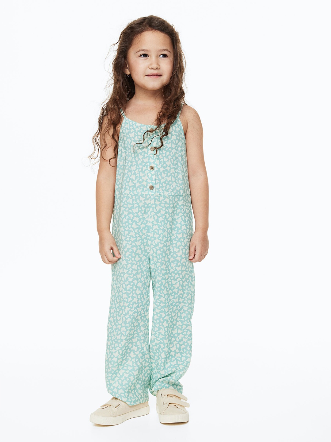 

H&M Girls Sleeveless Jumpsuit, Turquoise blue