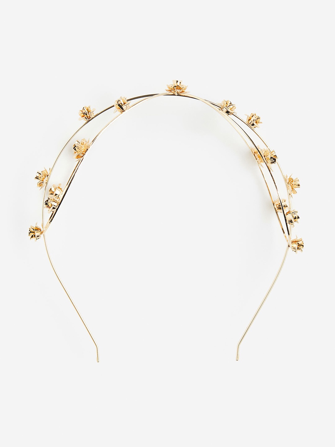 

H&M Women Flower-Decorated Alice Band, Gold