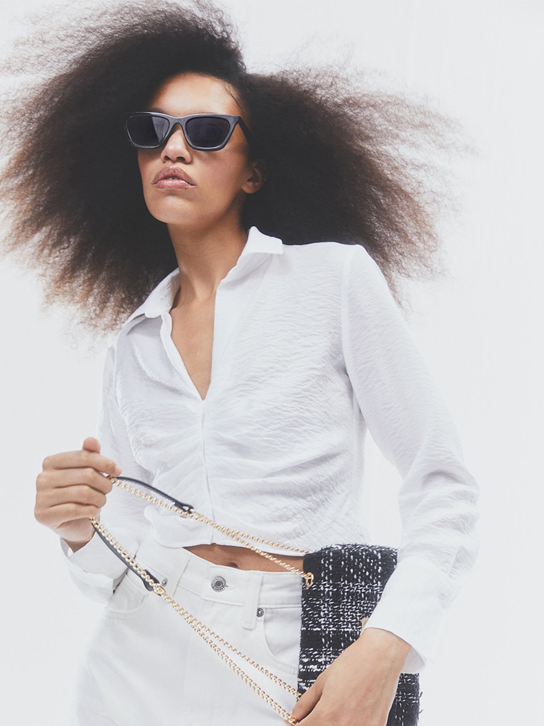 

H&M Collared Blouse, White