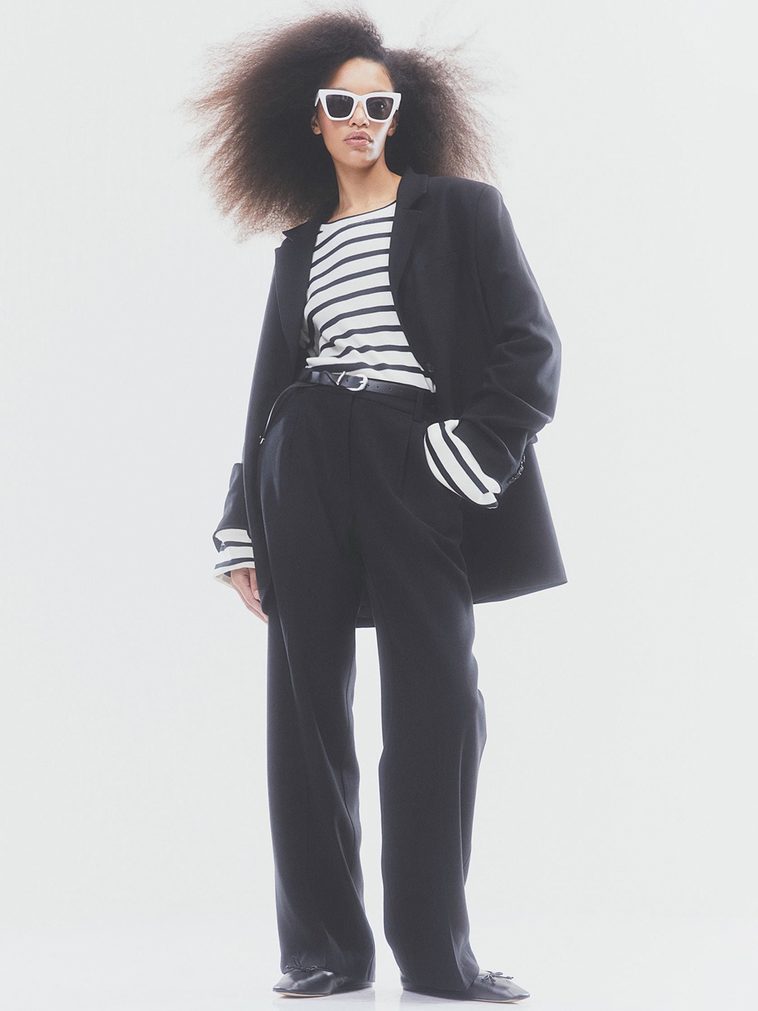 

H&M Women Tailored Trousers, Black