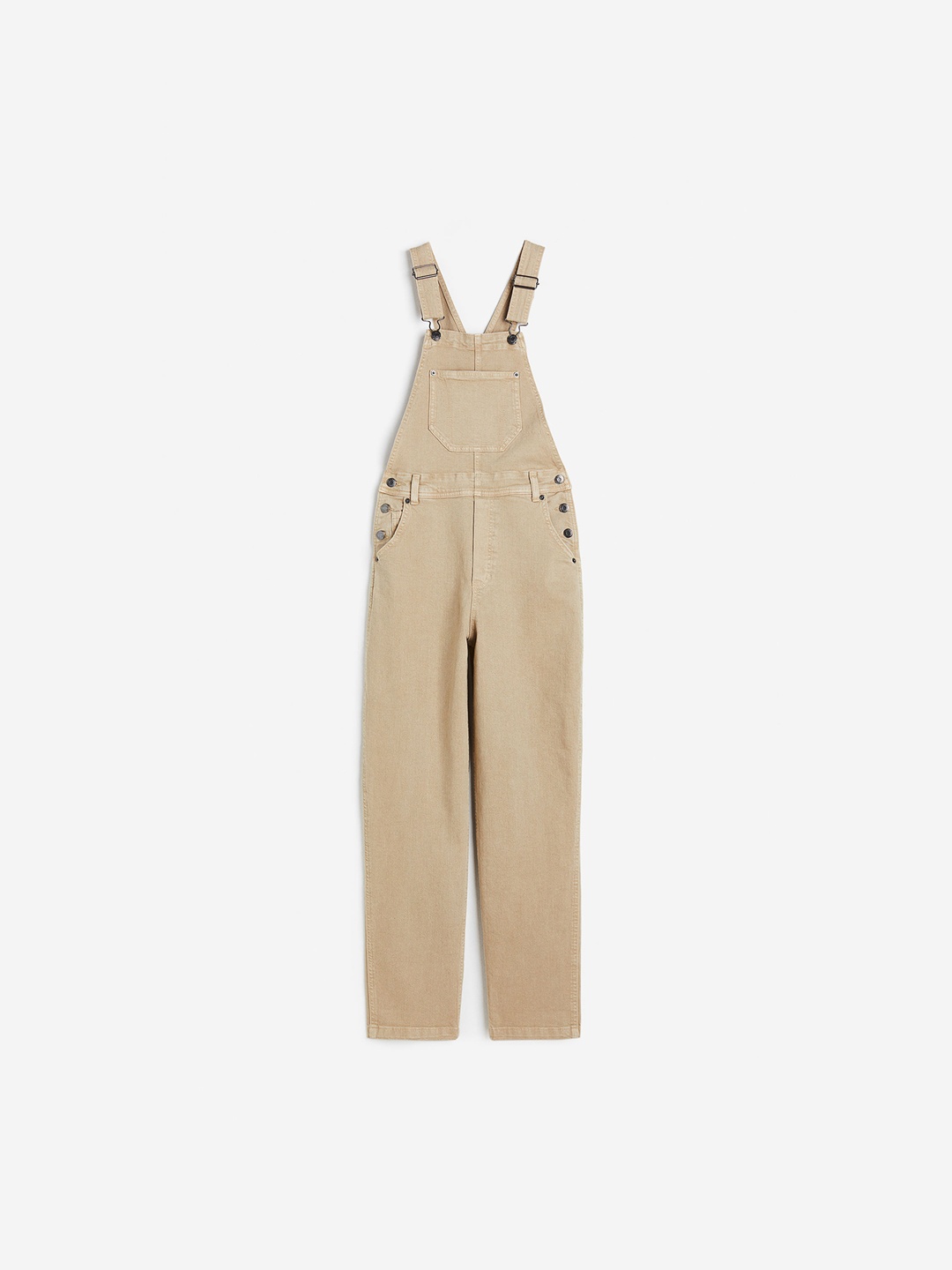 

H&M Women Denim Dungarees, Beige