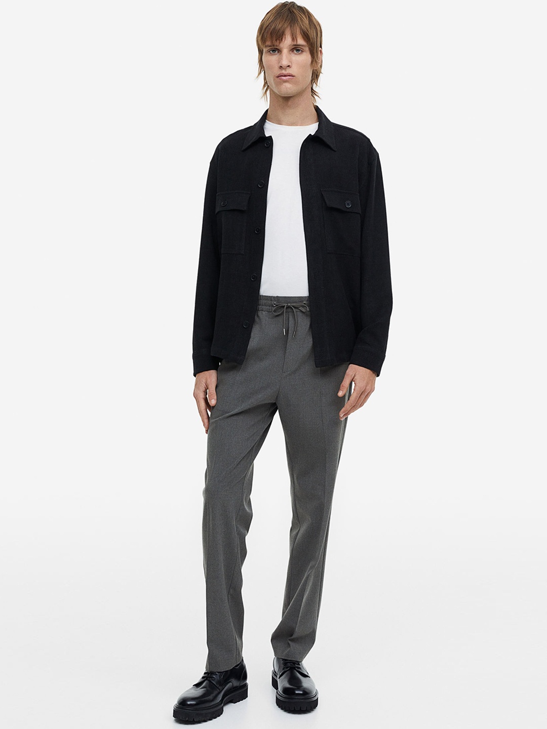 

H&M Men Regular Fit Joggers, Grey