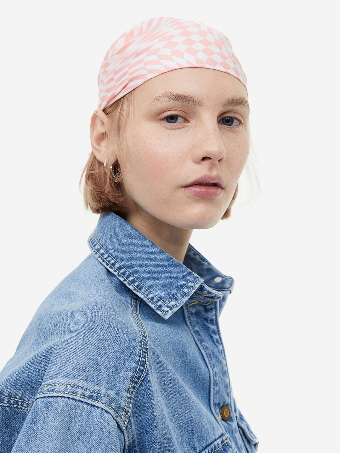 

H&M Women Satin Scarf, Pink