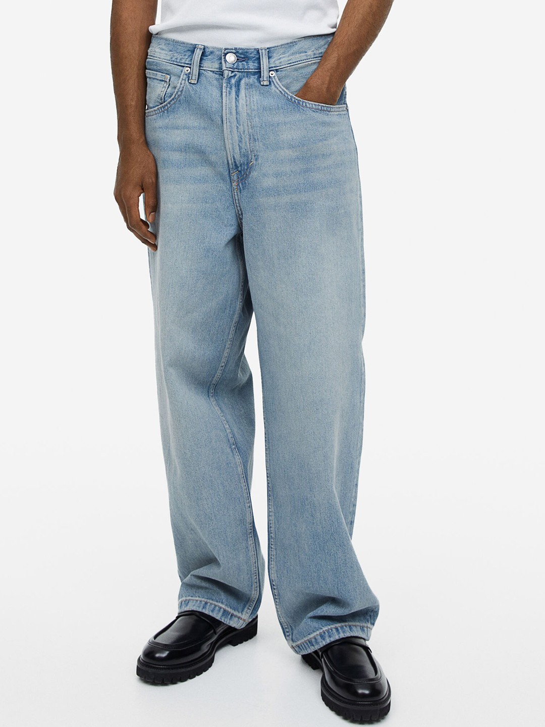 

H&M Men Baggy Jeans, Blue