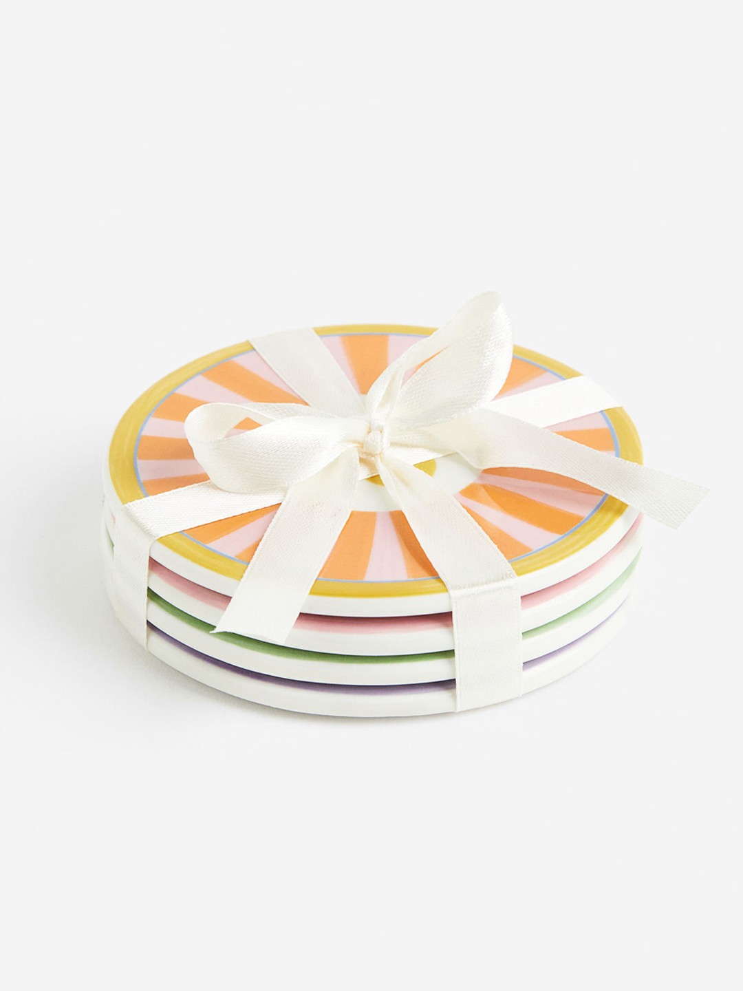

H&M 4-Pack Porcelain Coasters, Blue