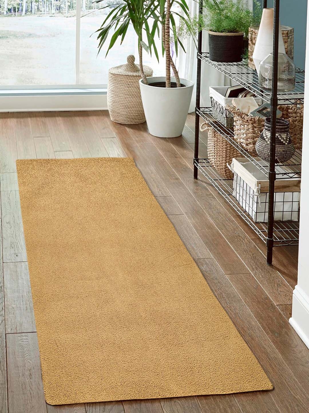 

Obsessions Golden Textured Rectangular Floor Runner, Gold