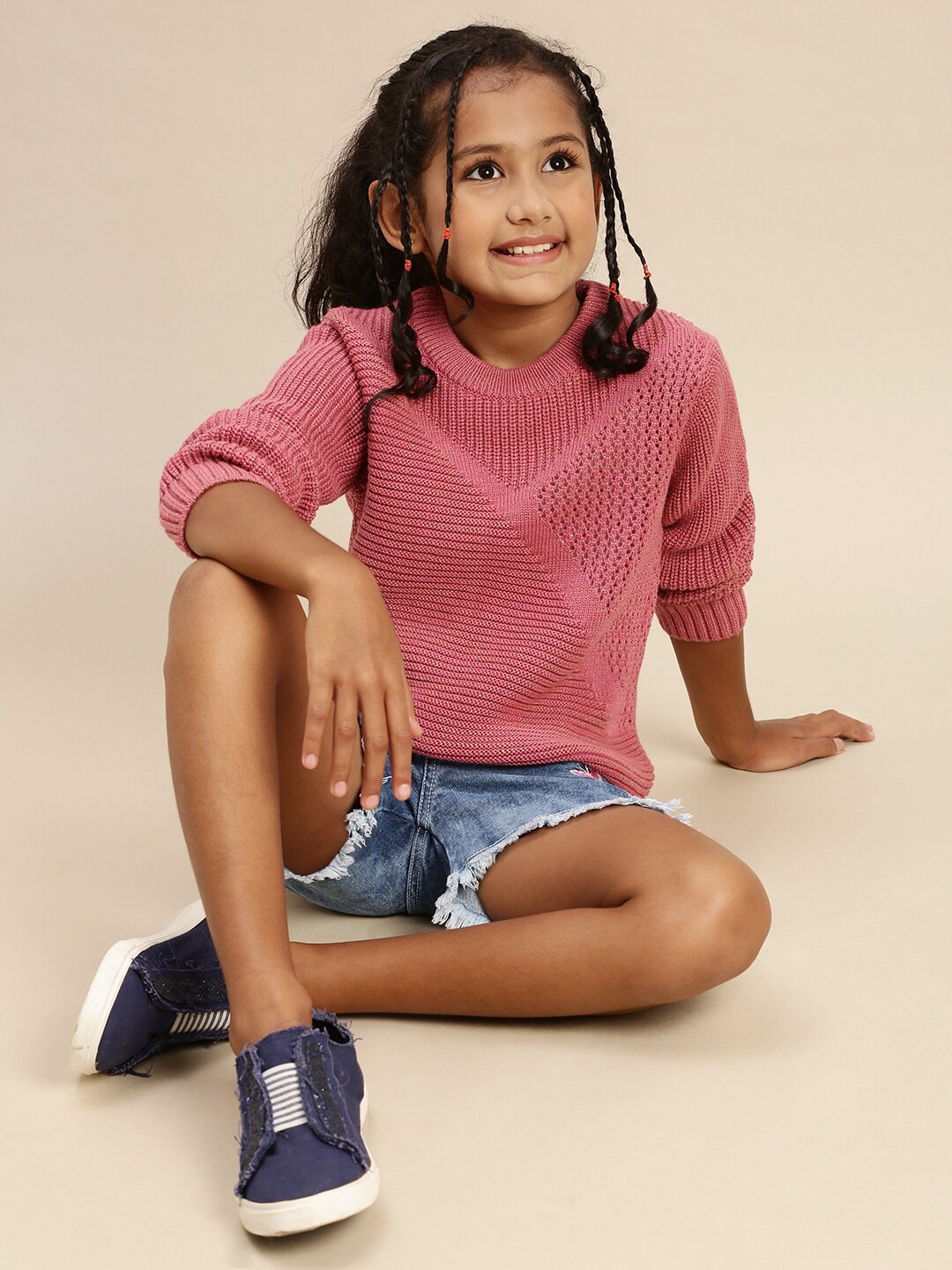 

PIPIN Girls Pullover Acrylic Sweatshirt, Pink