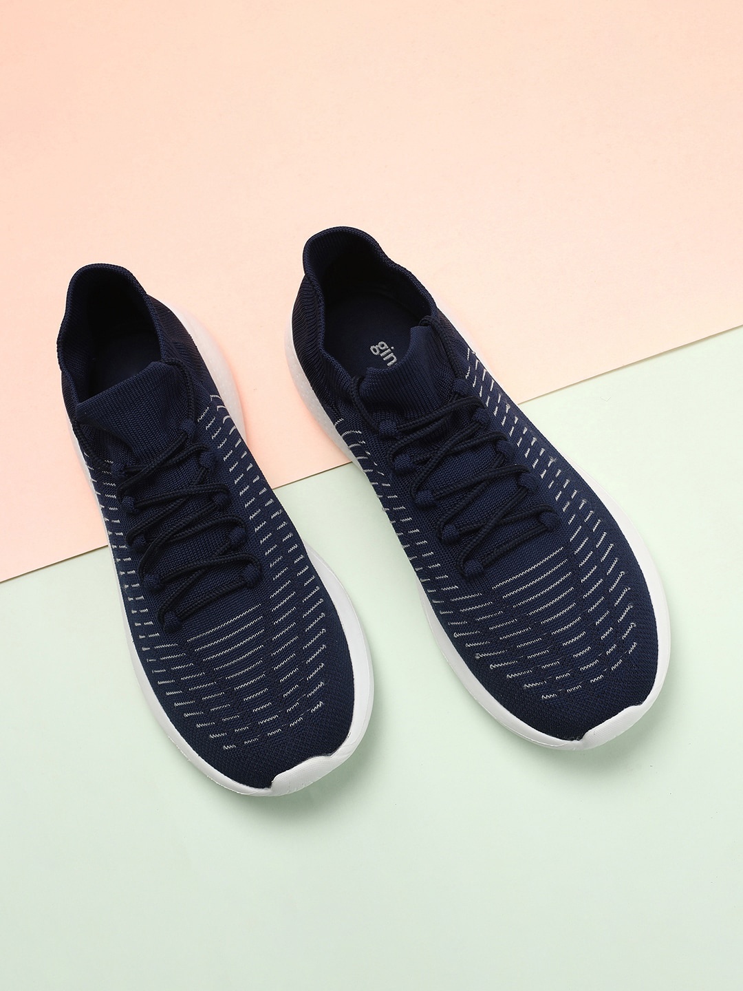 

Ginger by Lifestyle Women Woven Design Textile Sneakers, Navy blue