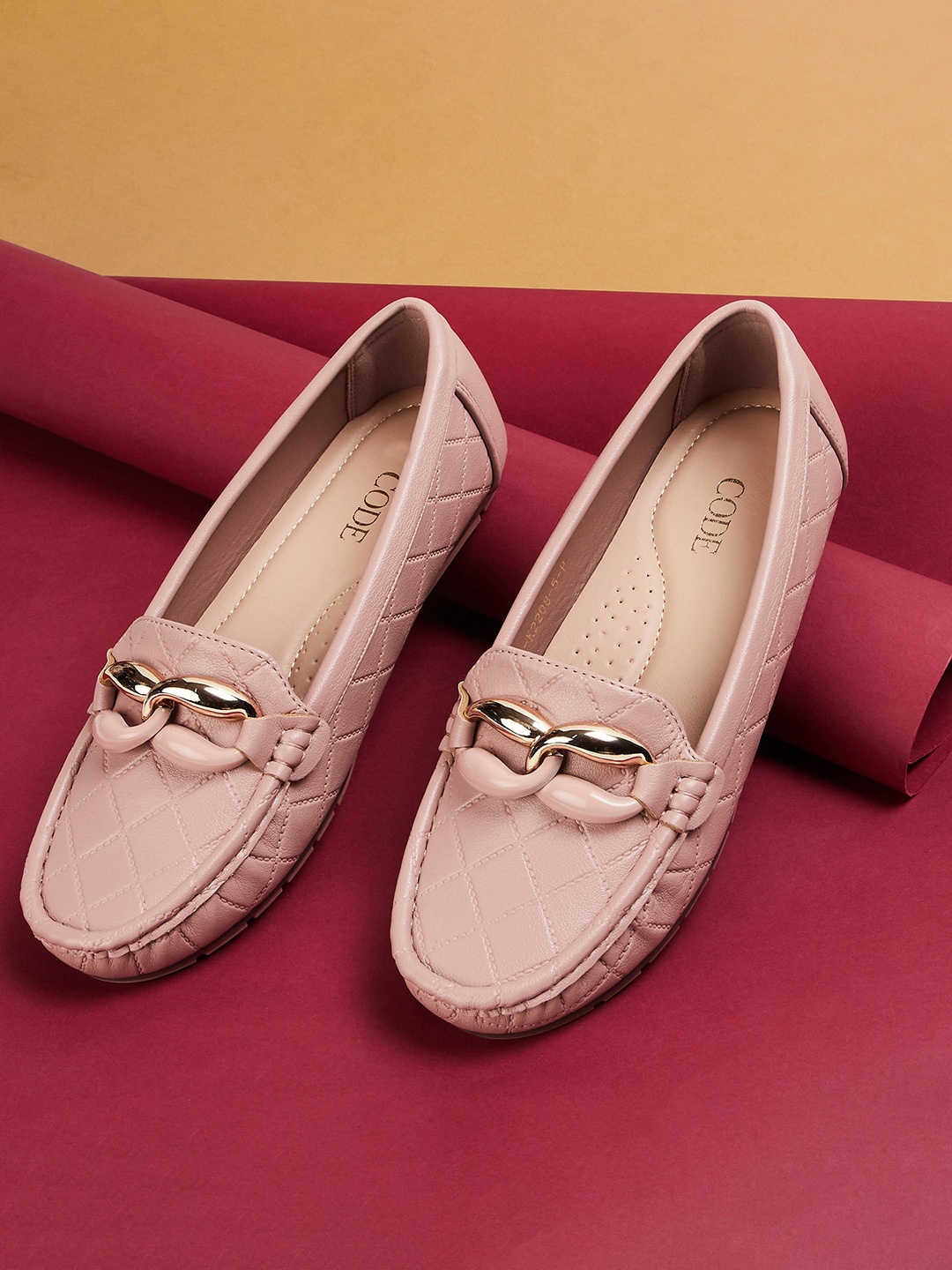 

CODE by Lifestyle Women Square Toe Loafers, Pink