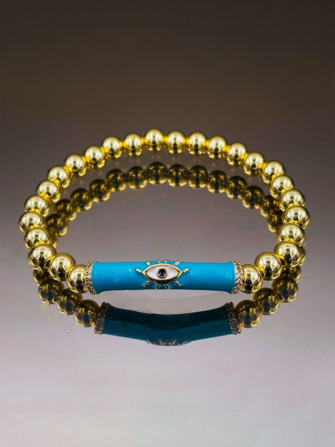 

ZIVOM Women18K Gold-Plated Brass Enamelled Bracelet