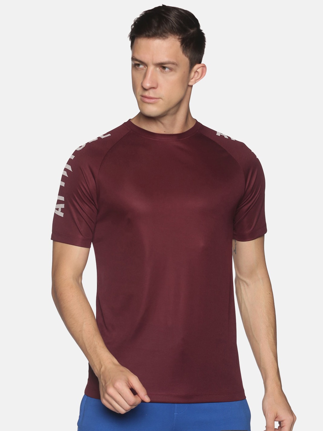 

ATTIITUDE Men Typography Printed T-shirt, Maroon