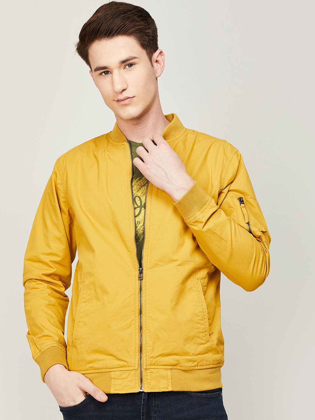 

Forca Men Bomber Jacket, Mustard