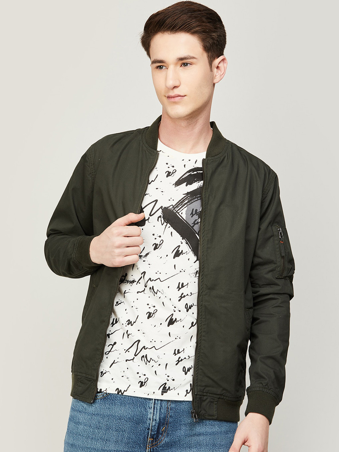 

Forca by Lifestyle Men Bomber Jacket, Olive