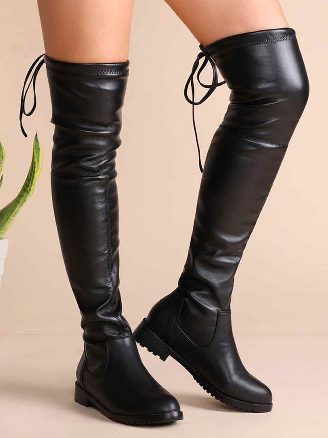 

Stylestry Women Mid Top Block-Heel Regular Boots, Black