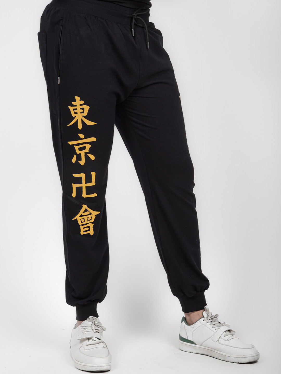 

COMICSENSE Men Tokyo Revengers Anime Tokyo Manji Printed Jogger, Black