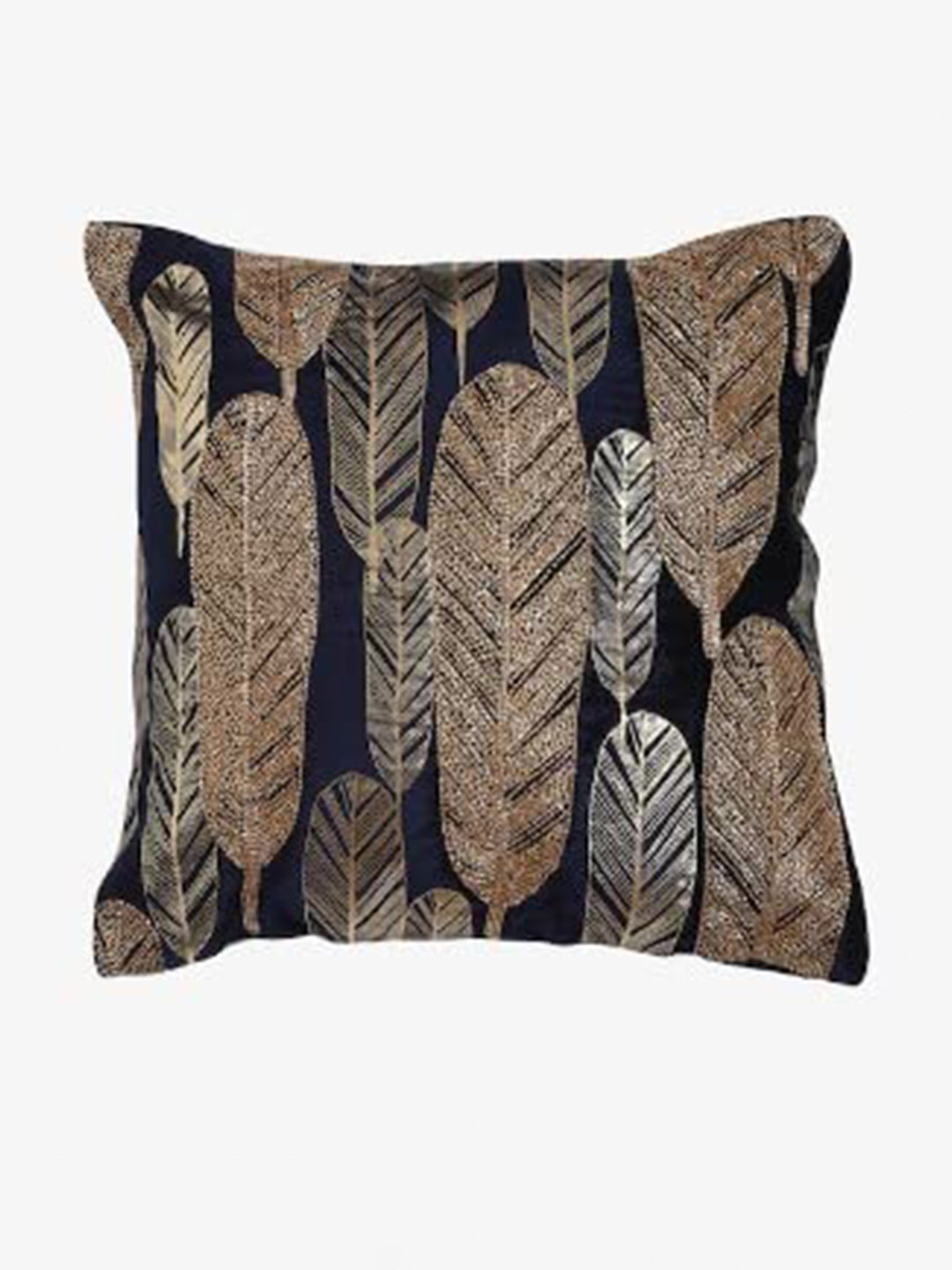

NISRAG HOME Navy Blue Grey Embellished Velvet Square Cushion Cover