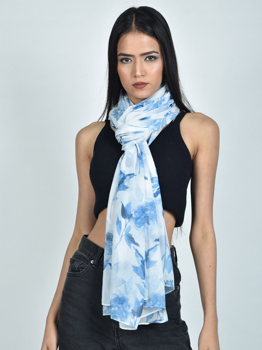 

Rajoria Instyle Women Digital Print Scarves, White