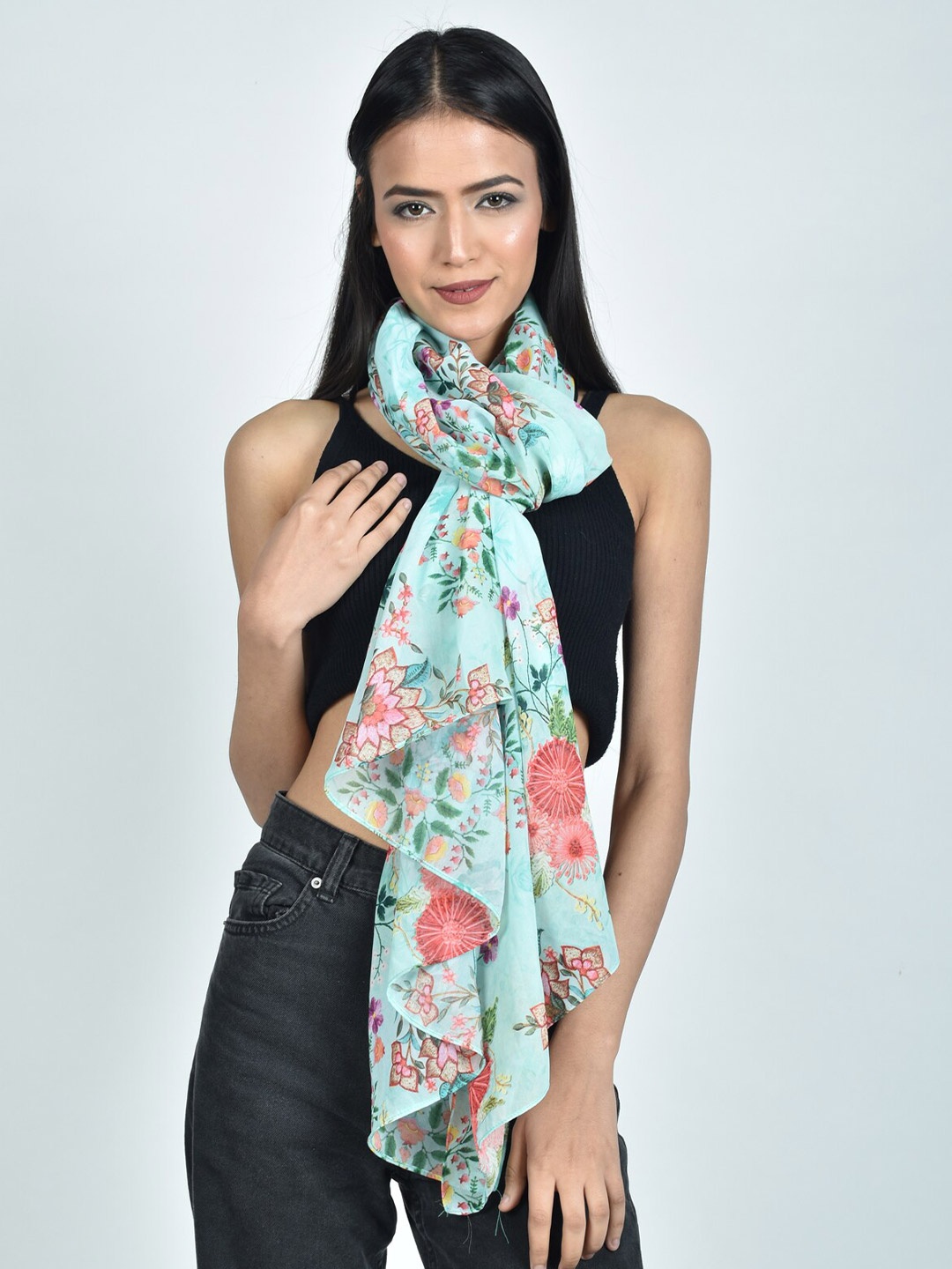 

Rajoria Instyle Women Digital Printed Scarf, Green