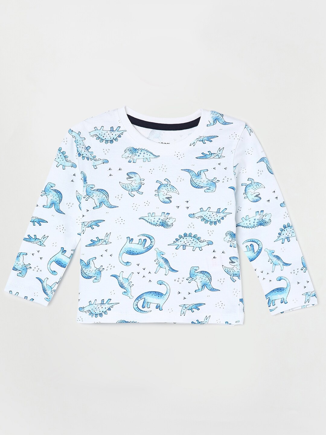 

Juniors by Lifestyle Infants Boys Conversational Printed Regular Fit Pure Cotton T-shirt, White