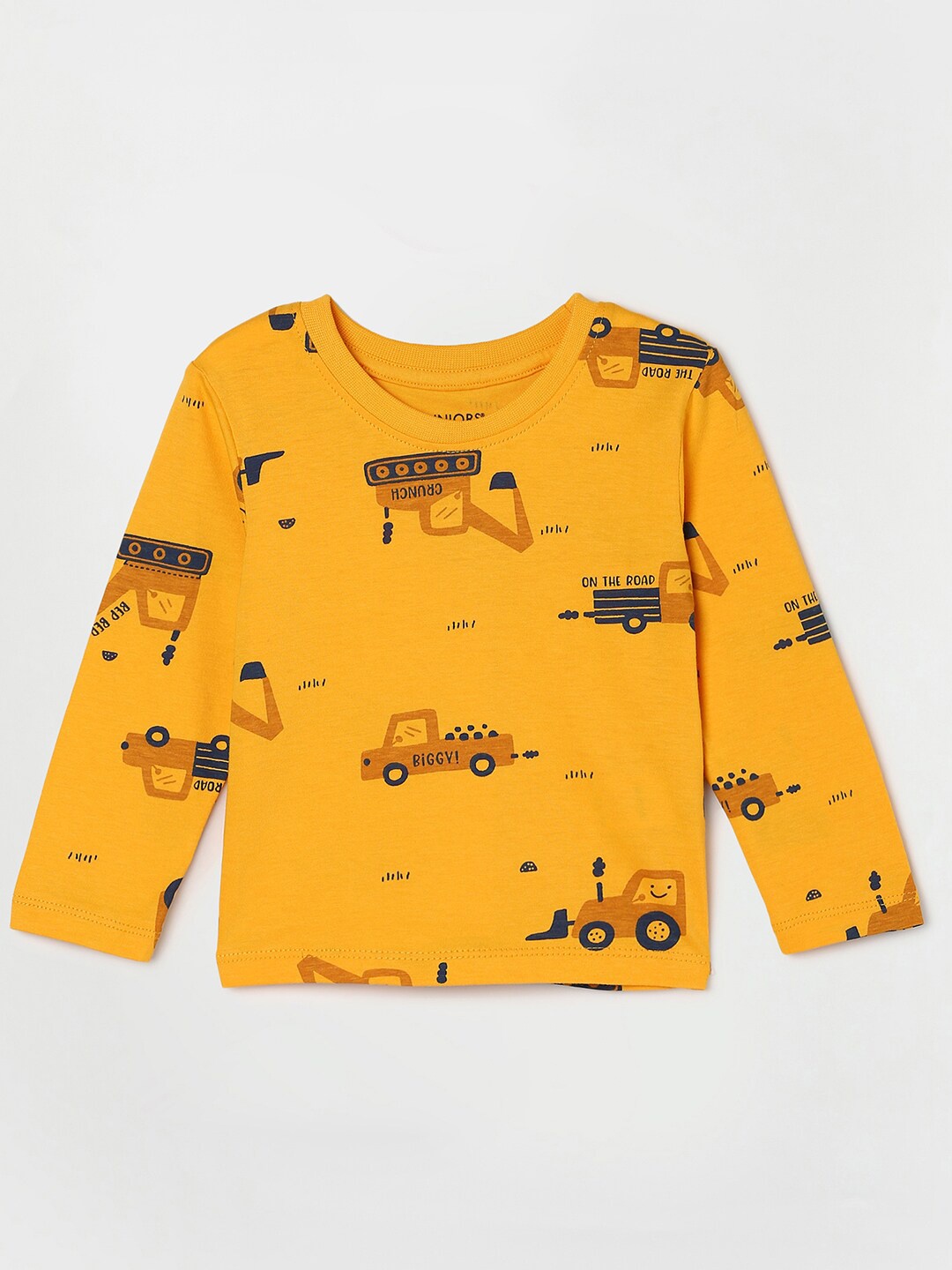 

Juniors by Lifestyle Boys Printed Pure Cotton T-shirt, Mustard