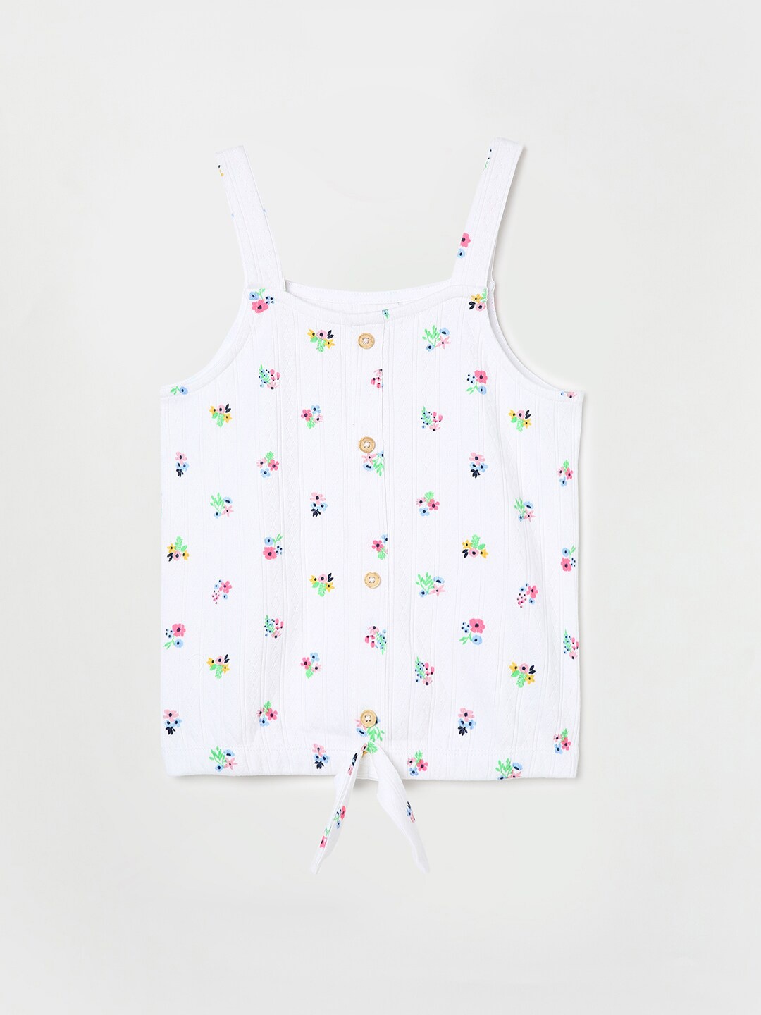 

Fame Forever by Lifestyle Girls Floral Printed Pure Cotton T-shirt, White