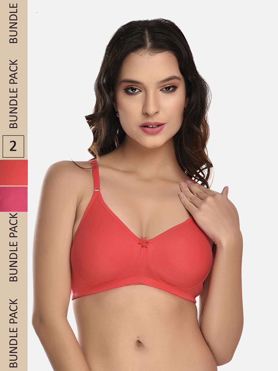

StyFun Pack of 2 Super Support Full Coverage Bra, Fuchsia