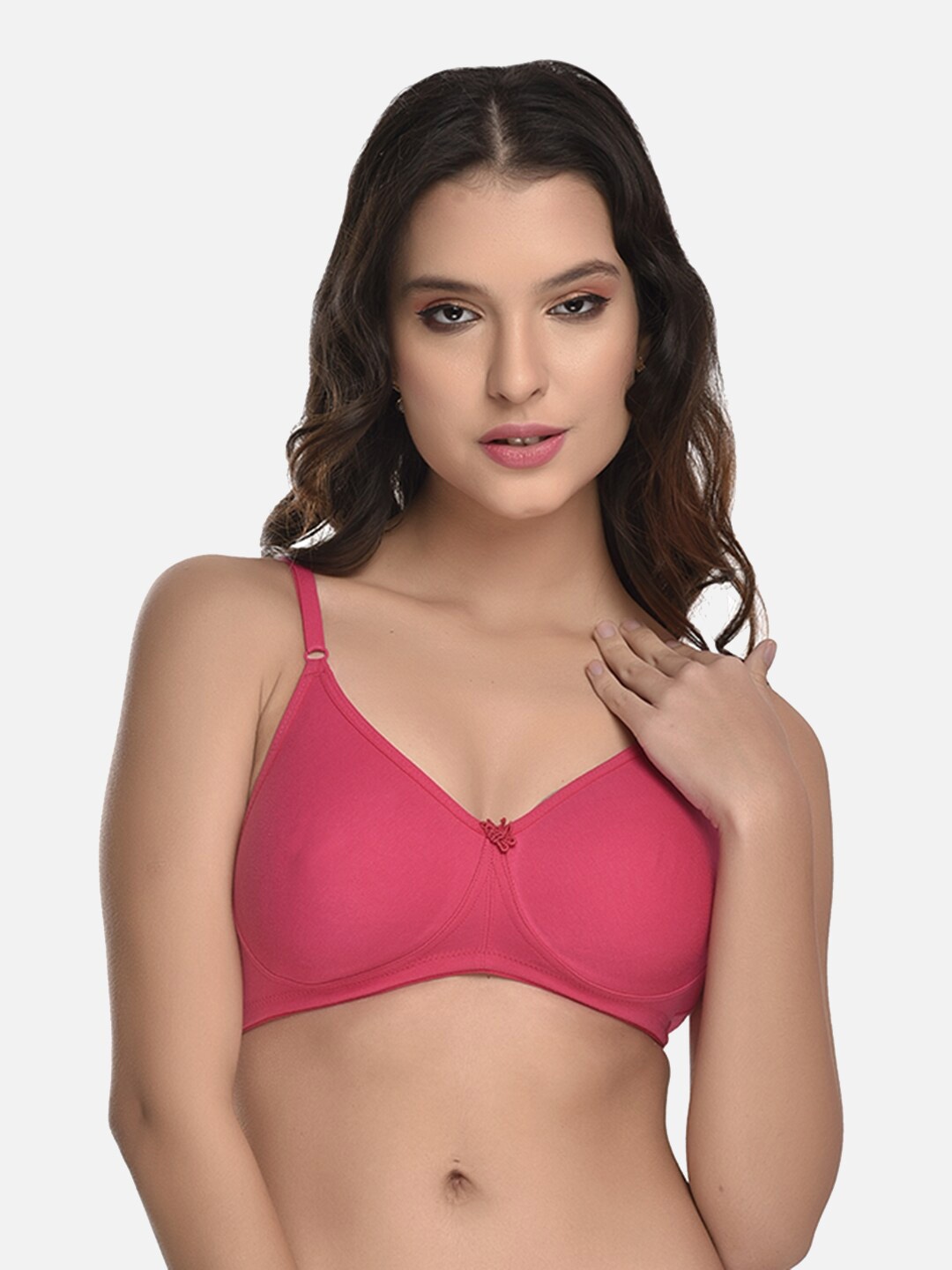 

StyFun Cotton Seamless Rapid-Dry Non-Padded Bra LS_Vidya_Bra_Rani_B, Fuchsia