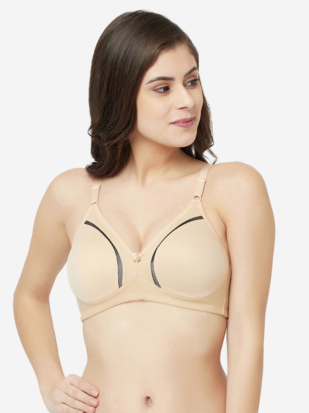 

GROVERSONS Paris Beauty Non-Wired Cotton Side Shaped Minimizer Bra, Nude