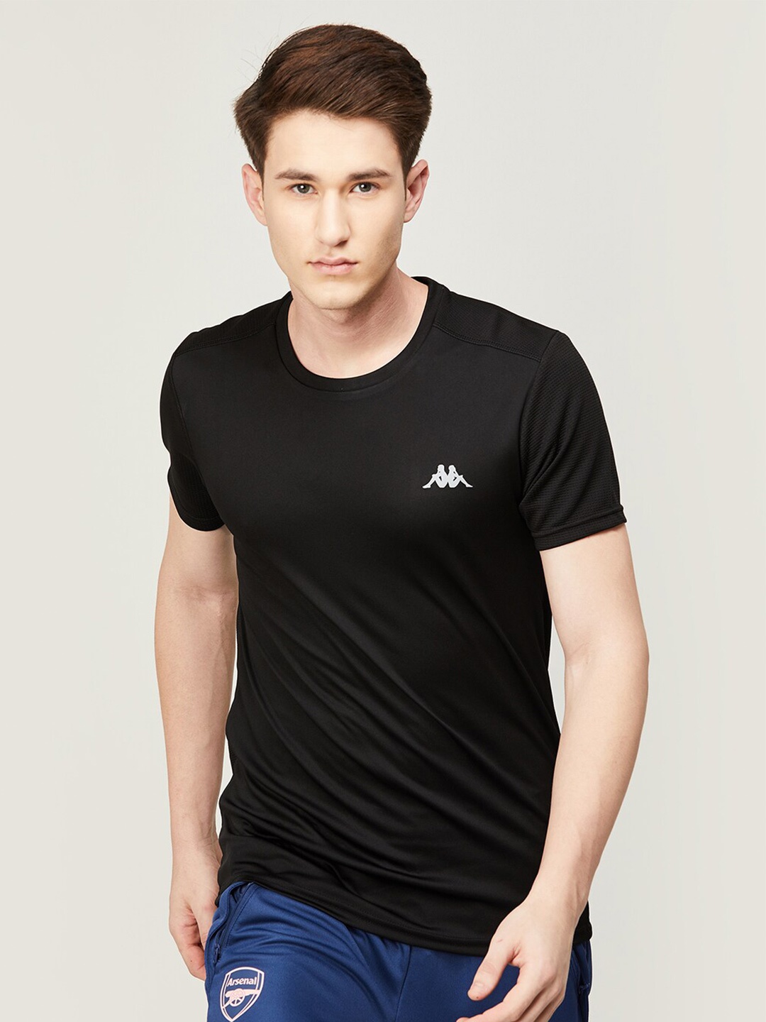 

Kappa Men Round Neck Sports T-shirt, Black