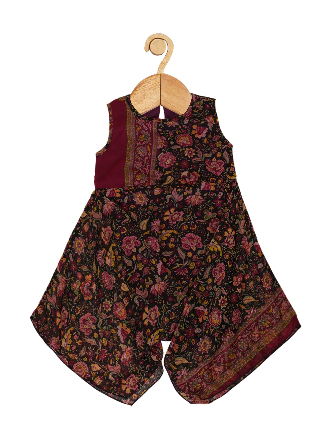 

Creative Kids Floral Printed A-Line Dress, Maroon