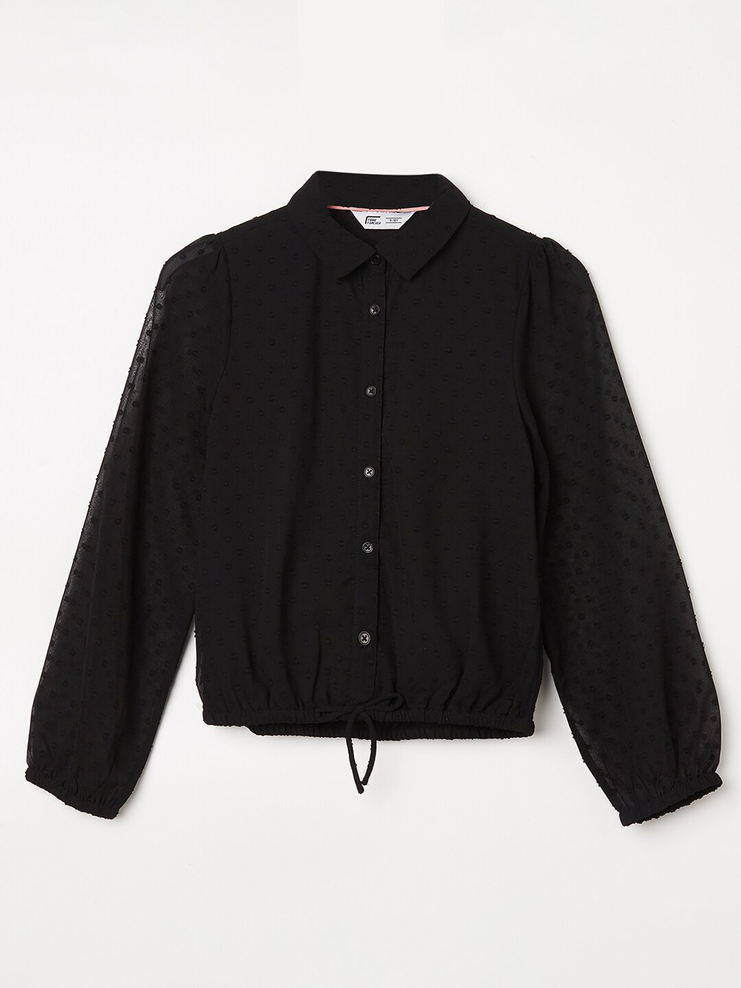 

Fame Forever by Lifestyle Self Design Shirt Style Top, Black