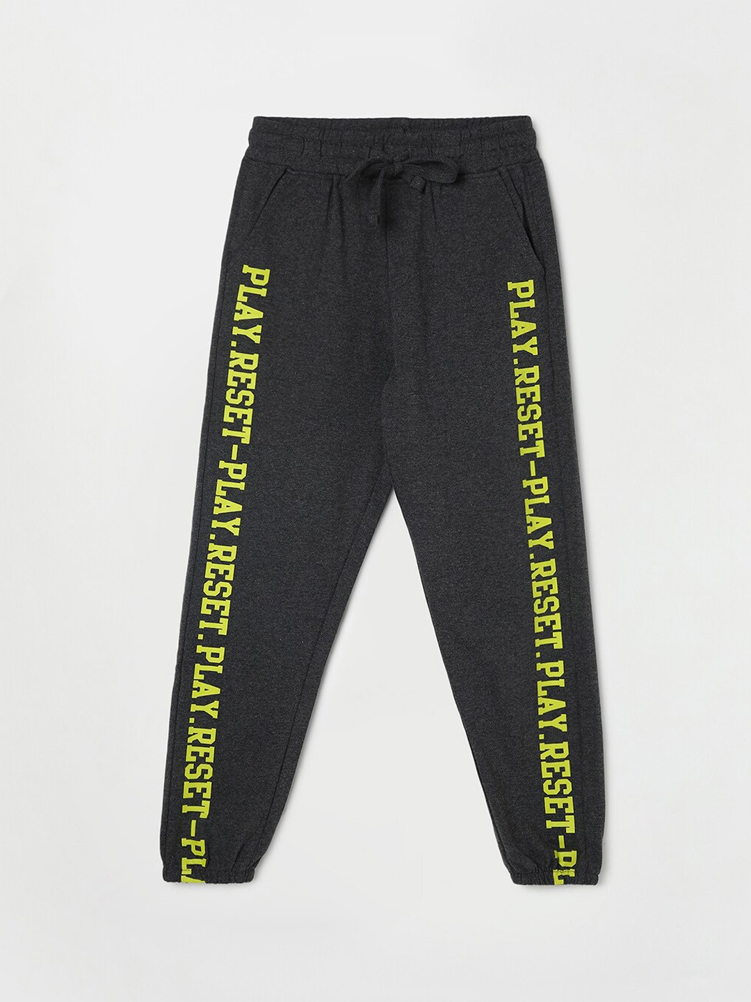 

Fame Forever by Lifestyle Boys Printed Pure Cotton Jogger, Grey